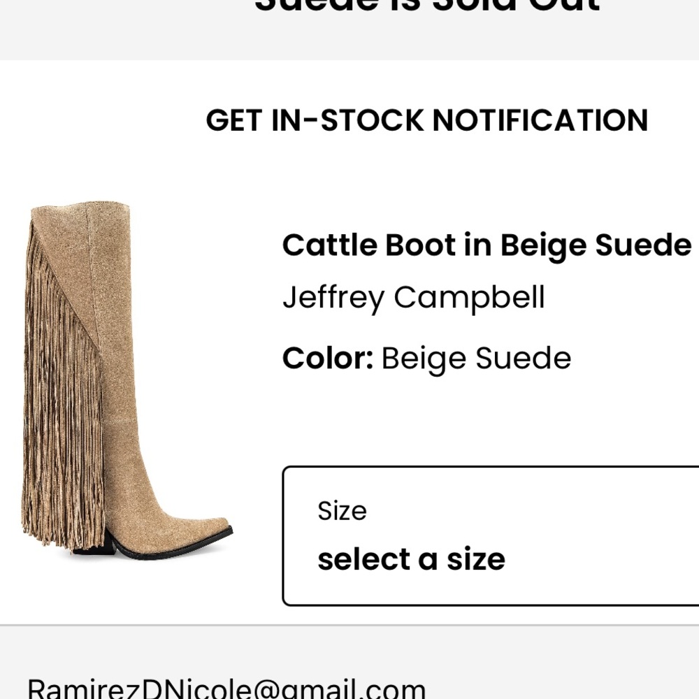 Jeffrey Campbell cattle boot suede 7.5 barely worn
